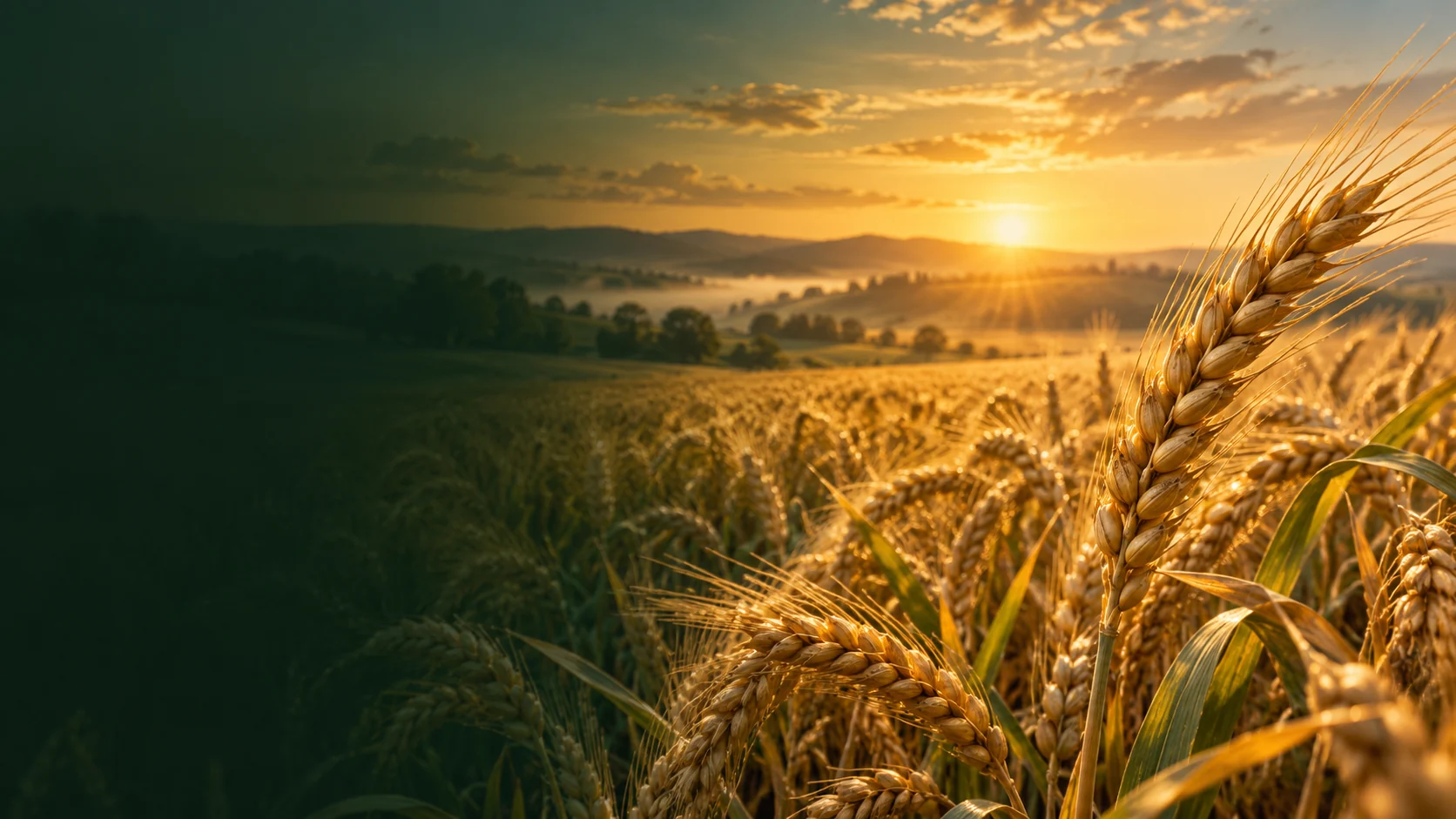 Golden wheat field